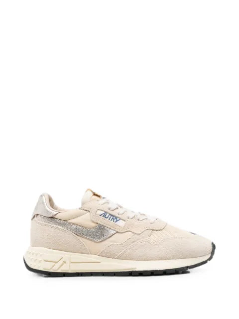 Autry Reelwind Low sneakers in ecru and platinum nylon and suede