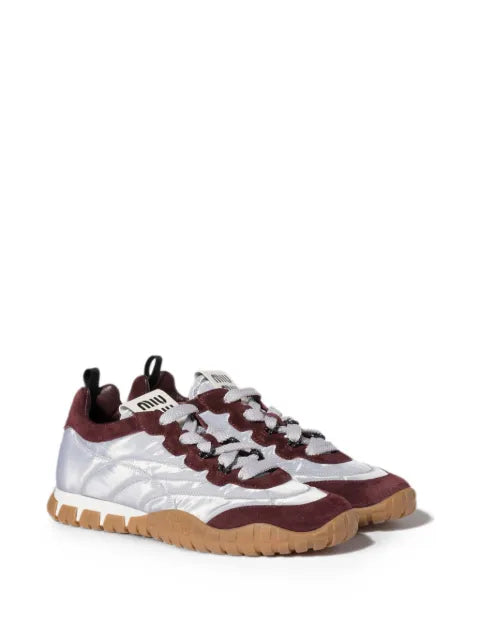 Miu Miu Tyre technical fabric and suede sneakers