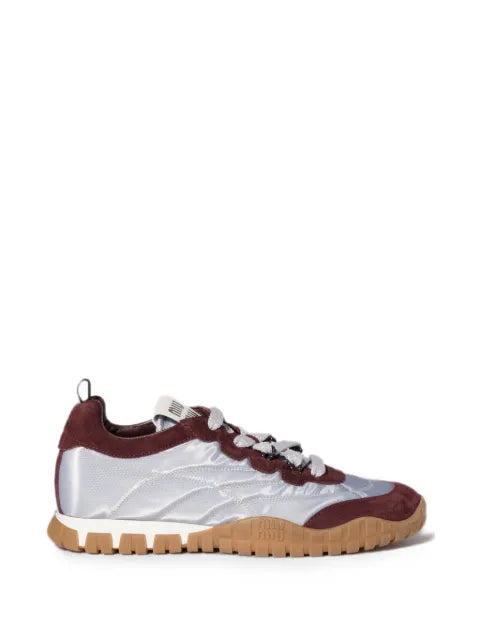 Miu Miu Tyre technical fabric and suede sneakers