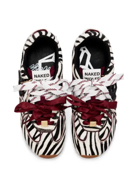 NAKED WOLFE Adored zebra-print sneakers