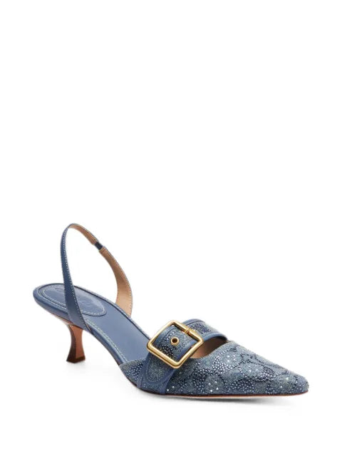 Coach crystal-embellished buckled pumps