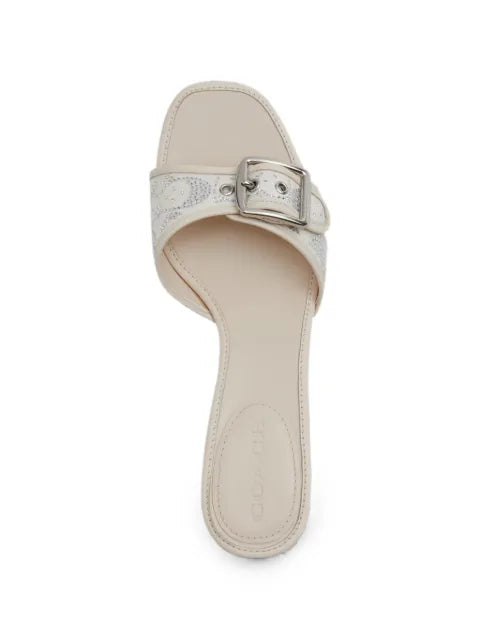 Coach Margot sandals in crystal signature denim