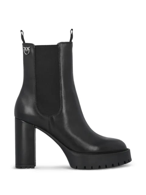 PINKO leather platform ankle boots