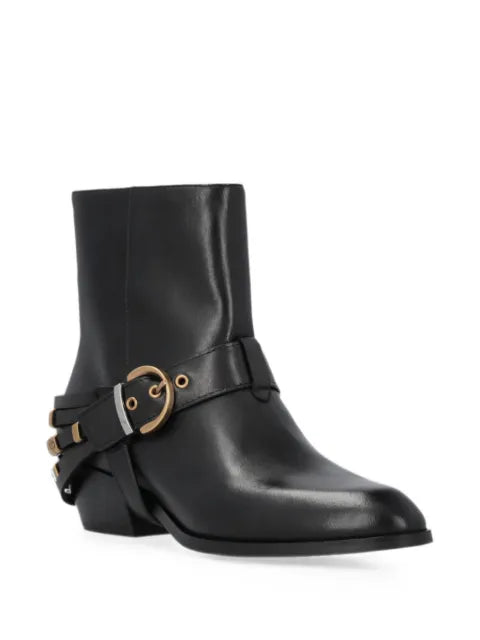 PINKO buckle-detail leather ankle boots