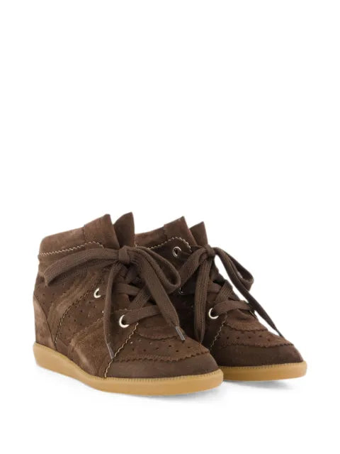 ISABEL MARANT Bobby suede wedge sneakers