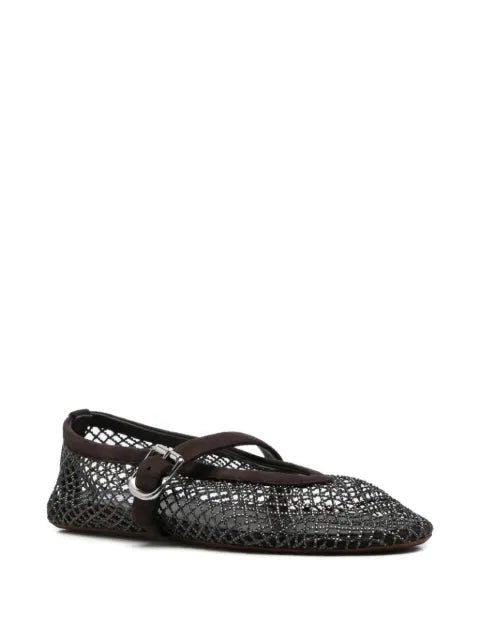 Alaïa Ballet flats in strass fishnet