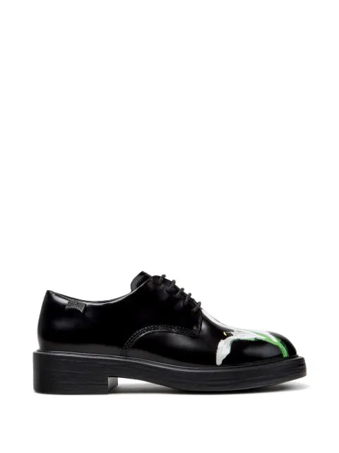 Camper Twins floral-print leather derby shoes