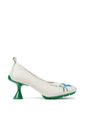 Camper Right Left Twins floral-embroidered pumps