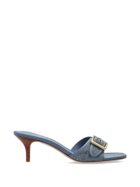 Coach Margot crystal signature denim sandals