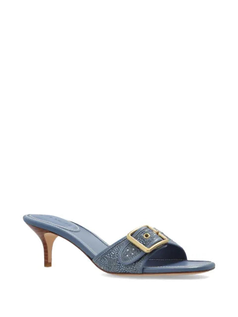 Coach Margot crystal signature denim sandals
