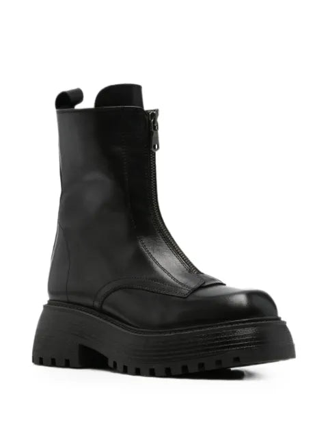 SERGIO MORETTI FIRENZE zip-front chunky-sole boots
