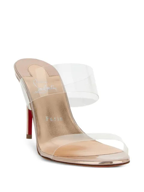 Christian Louboutin Just Nothing 85 mm mules - tpu and laminated leather