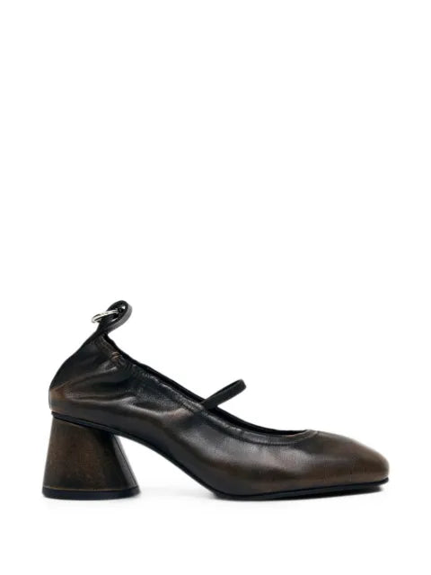 ALOHAS Rhiane leather square-toe pumps
