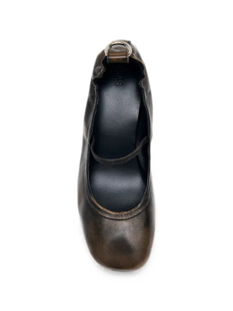 ALOHAS Rhiane leather square-toe pumps