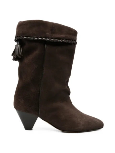 ISABEL MARANT Dalby draped suede ankle boots