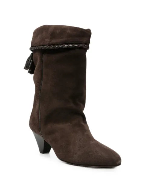 ISABEL MARANT Dalby draped suede ankle boots