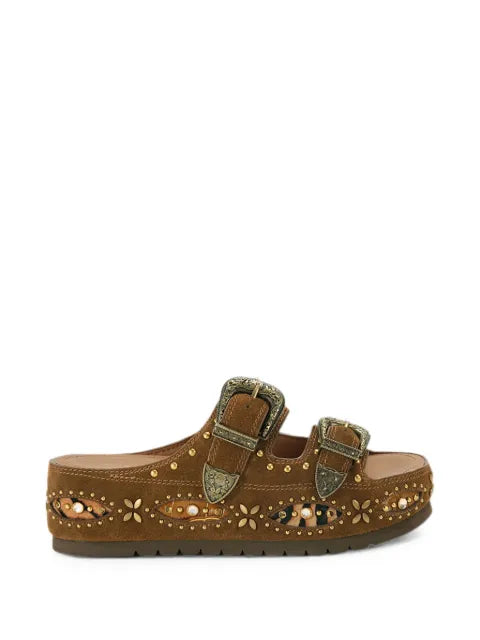 Kurt Geiger London Western buckle platform sandals