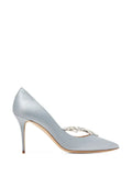 Manolo Blahnik Nadira crystal-embellished satin pumps