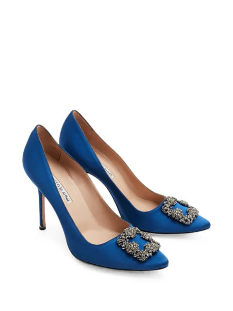 Manolo Blahnik Hangisi crystal-buckle pumps