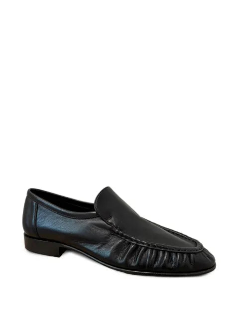 The Row Soft Moccasin Two leather loafers