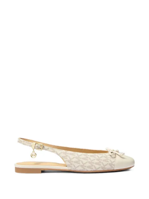 Michael Kors Piper Signature logo slingback ballet flats