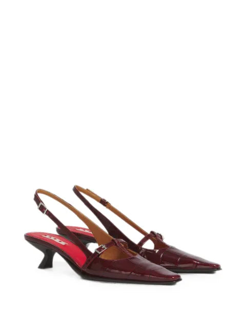 Marni Katty croc-effect leather pumps