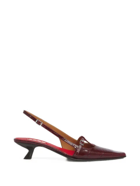 Marni Katty croc-effect leather pumps