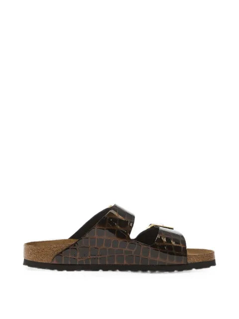 Birkenstock Arizona croc-effect buckle-fastening sandals