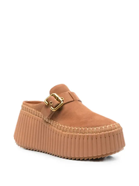Chloé Nama wedge mules