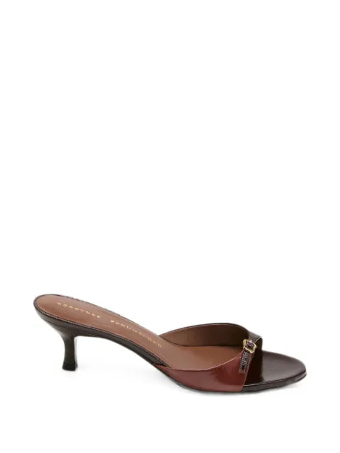 Dorothee Schumacher Crackle Shine buckle-detail heeled sandals