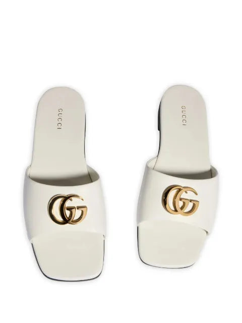 Gucci Double G leather flat sandals