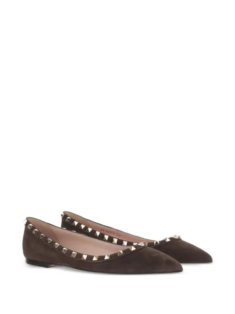 Valentino Garavani Rockstud pointed-toe ballet flats