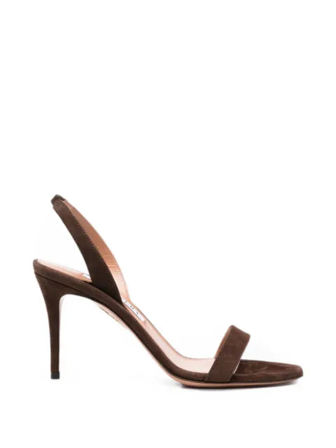 Aquazzura So Nude suede slingback sandals