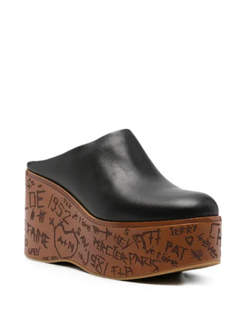 Chloé maxime wedge mules