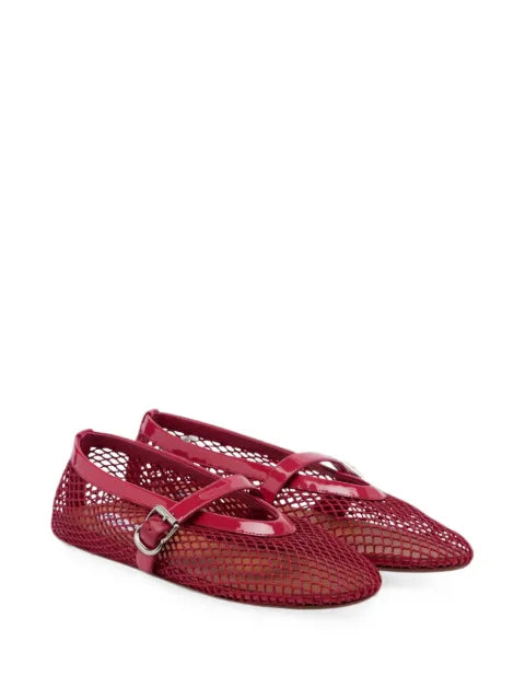 Alaïa ballet flats in fishnet