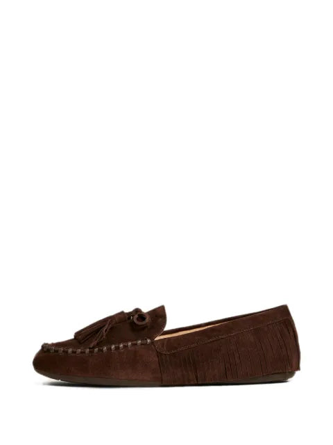 TWINSET suede loafers with fringes