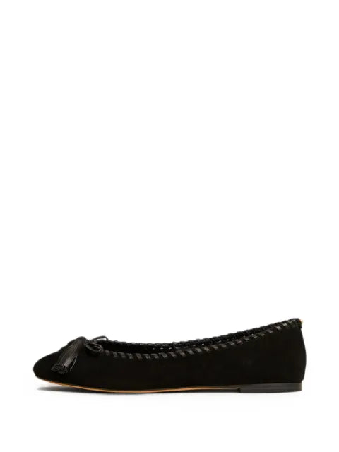 TWINSET suede ballet flats with bow