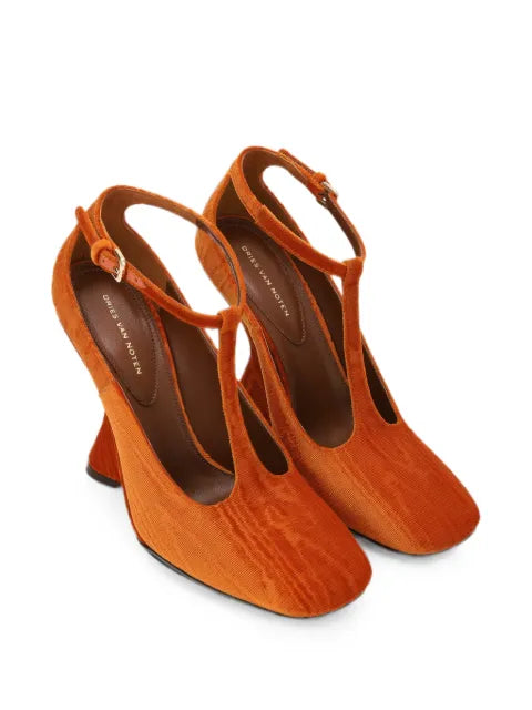 DRIES VAN NOTEN velvet wedge pumps