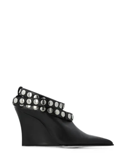 IRO Fauve stud-embellished wedge pumps