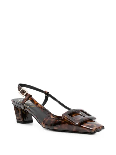 Roger Vivier Belle buckle-detail slingback pumps