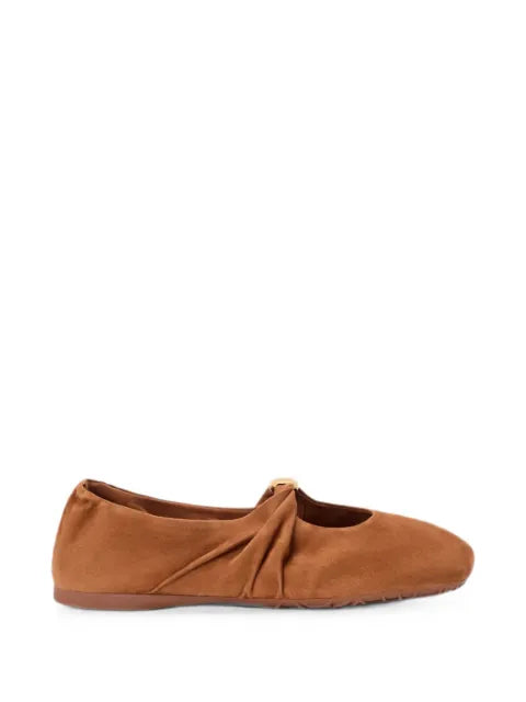 LOEWE Pebble Soft ballet flats in suede goatskin