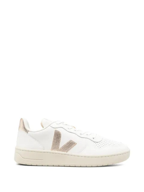 VEJA V-10 leather white platine sneakers