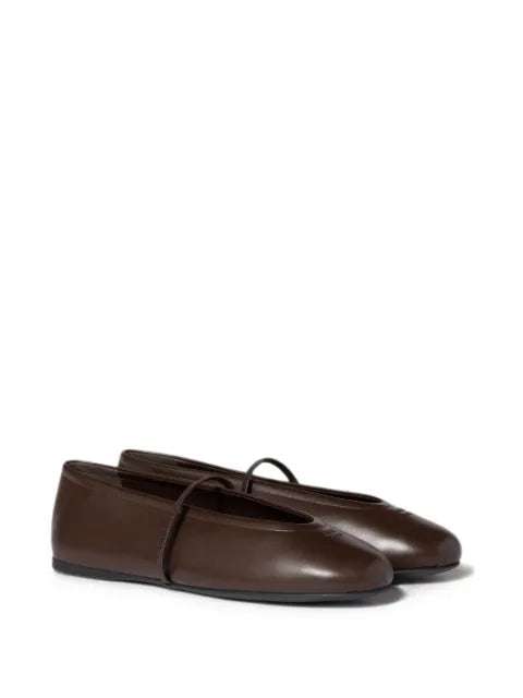 Miu Miu logo-embossed ballet flats