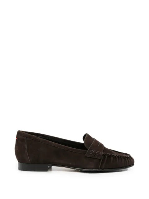 Aeyde Aldous suede penny-slot loafers