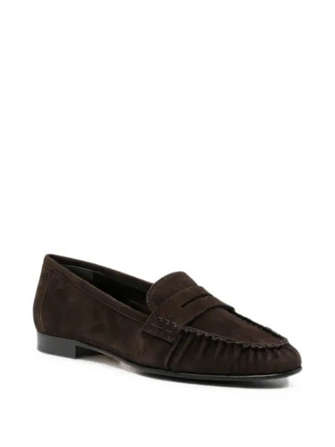 Aeyde Aldous suede penny-slot loafers