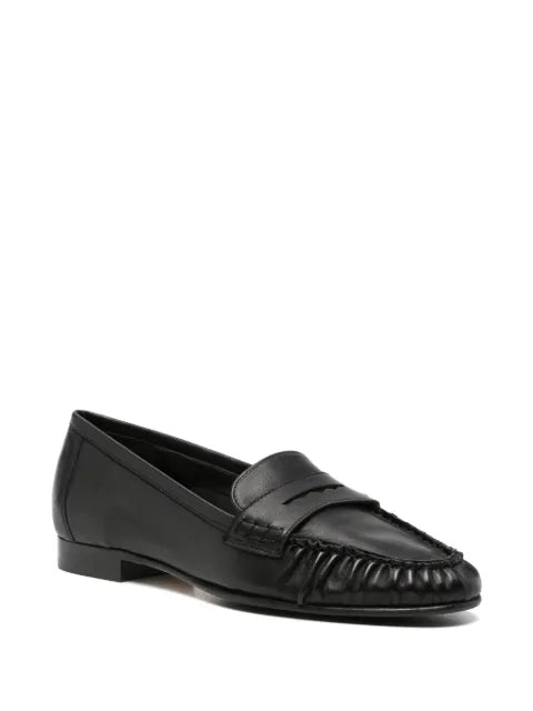 Aeyde Aldous ruched penny-slot loafers