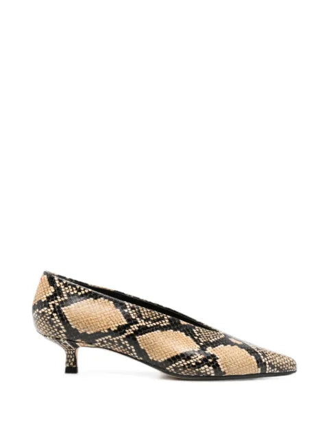 Aeyde Clara snake-effect pointed-toe pumps
