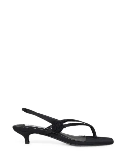 TOTEME crochet-appliqué thong sandals