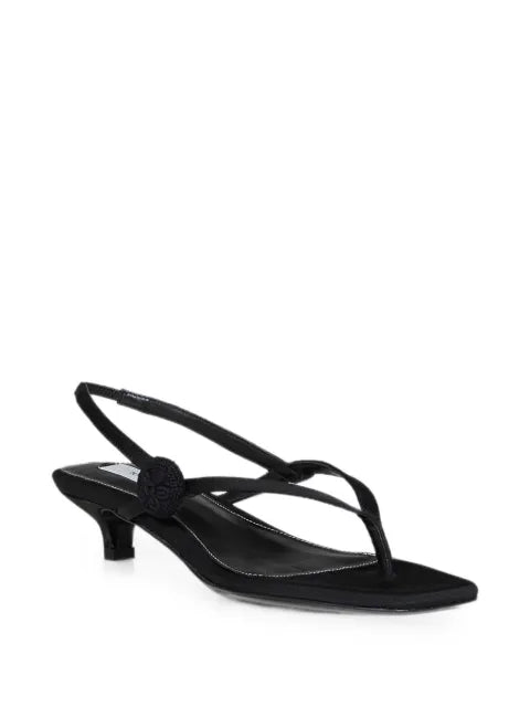 TOTEME crochet-appliqué thong sandals
