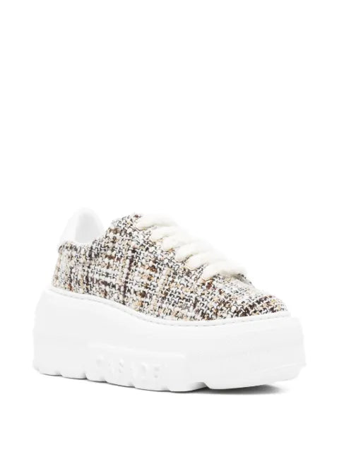 Casadei tweed platform sneakers